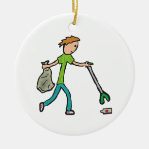 Ploggen und Litzen Picken Keramik Ornament