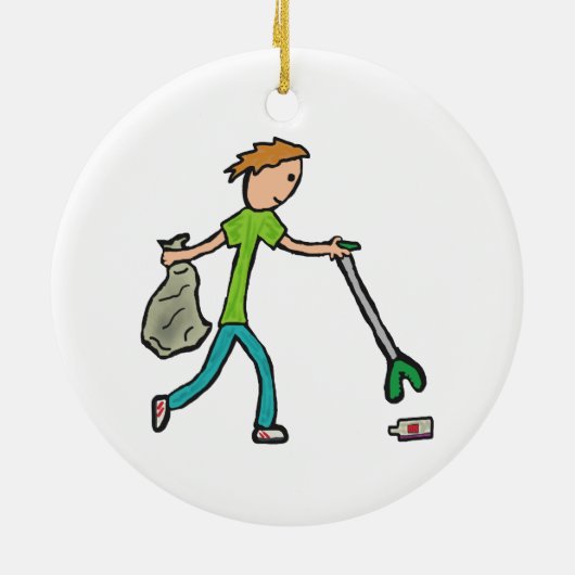 Ploggen und Litzen Picken Keramik Ornament (Hinten)