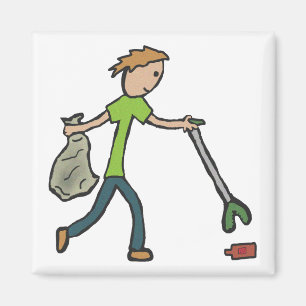 Ploggen und Litzen Picken Magnet