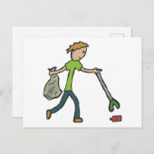 Ploggen und Litzen Picken Postkarte (Vorne/Hinten)