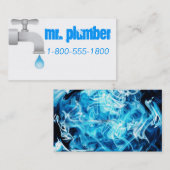 Plombieren des Blaus Visitenkarte (Vorne/Hinten)