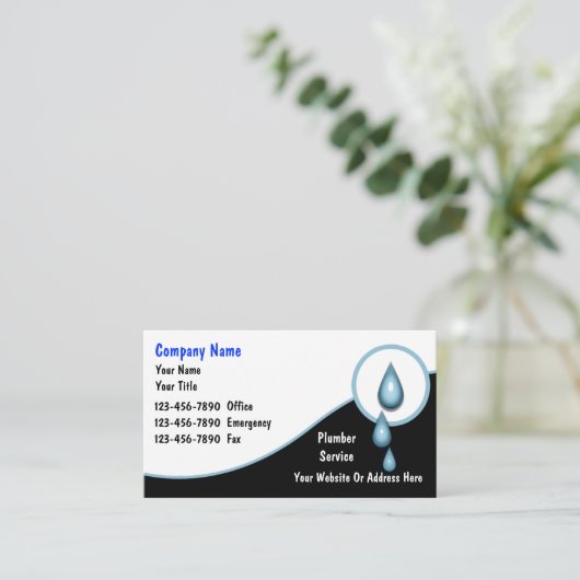 Plombieren von Visitenkarten Visitenkarte (Stehend Vorderseite)