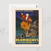 Plombières les Bains Vintage Poster 1931 Postkarte (Vorne/Hinten)