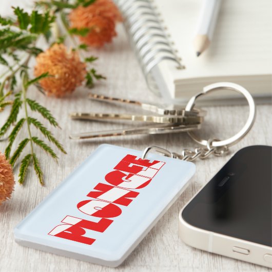 Plongee (Französisch) Schlüsselanhänger (Vorderseite rechts)