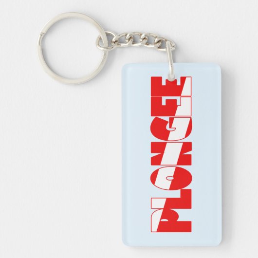 Plongee (Französisch) Schlüsselanhänger (Vorderseite)