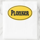 Plonker Ovaler Aufkleber (Tasche)