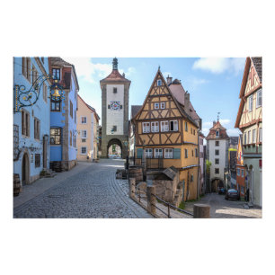 Plönlein in Rothenburg ob der Tauber, Deutschland Fotodruck