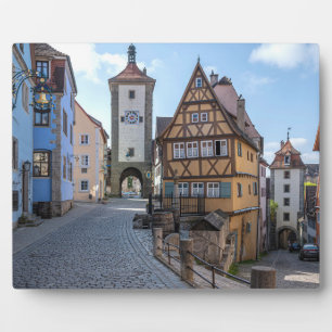 Plönlein in Rothenburg ob der Tauber, Deutschland Fotoplatte