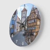 Plönlein in Rothenburg ob der Tauber, Deutschland Große Wanduhr (Winkel)