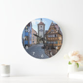 Plönlein in Rothenburg ob der Tauber, Deutschland Große Wanduhr (Zuhause)