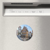 Plönlein in Rothenburg ob der Tauber, Deutschland Magnet (In Situ (Geschirrspüler))