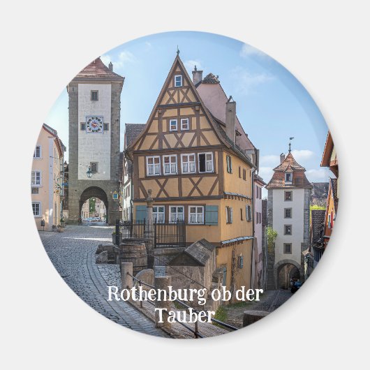 Plönlein in Rothenburg ob der Tauber, Deutschland Magnet (Vorne)