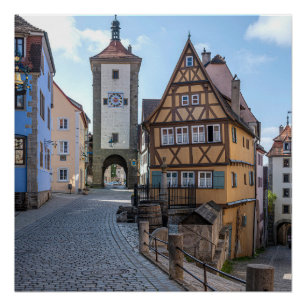 Plönlein in Rothenburg ob der Tauber, Deutschland Poster