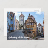 Plönlein in Rothenburg ob der Tauber, Deutschland Postkarte (Vorne/Hinten)