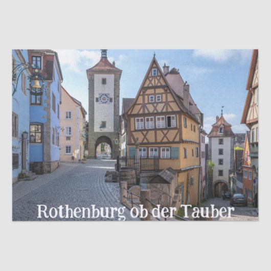 Plönlein in Rothenburg ob der Tauber, Deutschland Seidenpapier (Vorderseite)