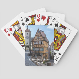 Plönlein in Rothenburg ob der Tauber, Deutschland Spielkarten
