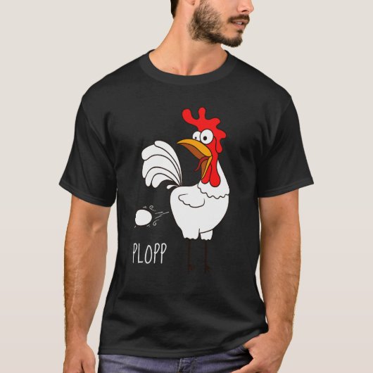 Plopp Eggs Henhouse Chicken T-Shirt (Vorderseite)