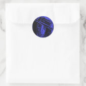 PLOT BLUE RUNDER AUFKLEBER (Tasche)