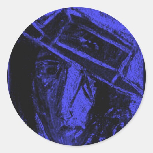 PLOT BLUE RUNDER AUFKLEBER (Vorderseite)