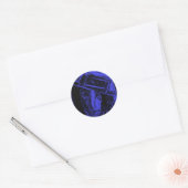 PLOT BLUE RUNDER AUFKLEBER (Umschlag)