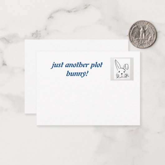 Plot Bunny von Sommer Hamilton Mitteilungskarte (Vorderseite/Rückseite Beispiel)