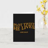 Plot Drehung Er lebt Christlich Osterhorn Tod Karte (Gelbe Blume)