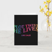 Plot Drehung Er lebt Christliche Ostern Jesus T Karte (Gelbe Blume)