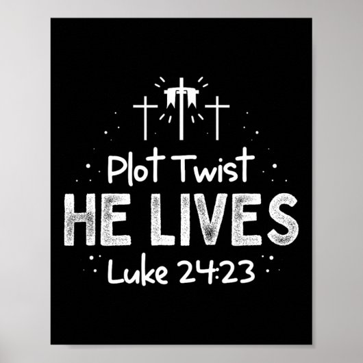 Plot Drehung Er lebt Kreuzspass Christlich Ostern  Poster (Vorne)