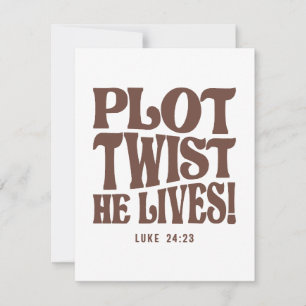 Plot Drehung Er lebt Luke 24:23 Bibel Verse Mitteilungskarte