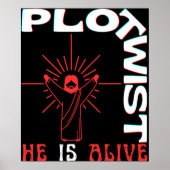 Plot Drehung Er lebt Ostern Jesus ist lebendig Got Poster (Vorne)
