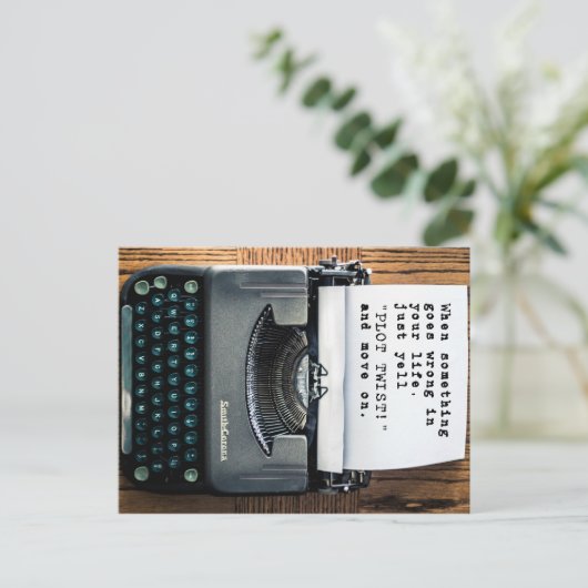 "Plot Drehung" Ermutigend, Inspirierend, Spaß Post Postkarte (Stehend Vorderseite)