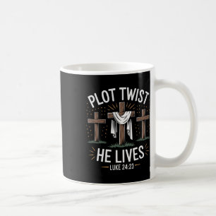 Plot Drehung He Living Cross Funny Christlich Oste Kaffeetasse