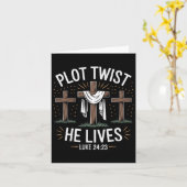Plot Drehung He Living Cross Funny Christlich Oste Karte (Gelbe Blume)