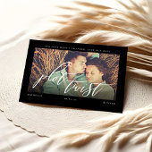 Plot-Drehung Moderne Minimale Kalligraphie & Foto Save The Date