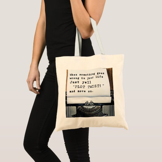 "Plot-Drehung" Tote-Bag Tragetasche (Vorderseite (Produkt))