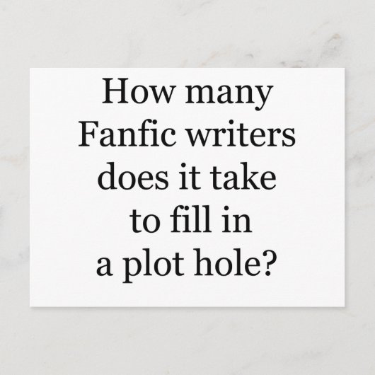 Plot Hole Postkarte (Vorderseite)