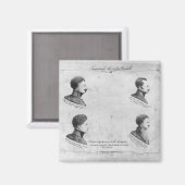 Plot La Rochelle, Portraits der vier Magnet (Vorderseite/Rückseite)