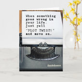 "PLOT TWIST!" Greetings Card Karte (Gelbe Blume)