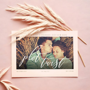 Plot Twist Moderne Minimale Kalligrafie & Fotograf Save The Date