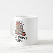 Plot Twist Nap | Funny Book Lover Design Kaffeetasse (Vorderseite Links)