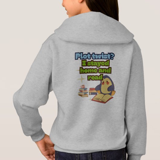 Plot Twist Pullover with Penguin Aesthetic Bookish (Rückseite)
