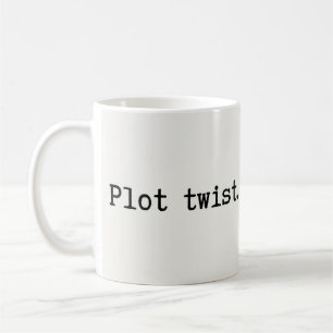 Plot Twist Schreibmaschine Schriftsteller Minimali Kaffeetasse