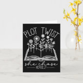 Plot Twist She Chose Herself Emwered Women Motivat Karte (Gelbe Blume)