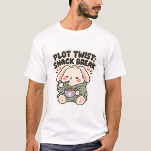 Plot Twist Snack Pause Kuschel-Nudel-Hase T-Shirt