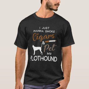 Plothound Dog Cigar Lover Eigentümer Weihnachtsfei T-Shirt