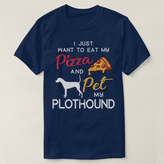 Plothound Dog Pizza Lover Eigentümer Weihnachtsfei T-Shirt (Design vorne)