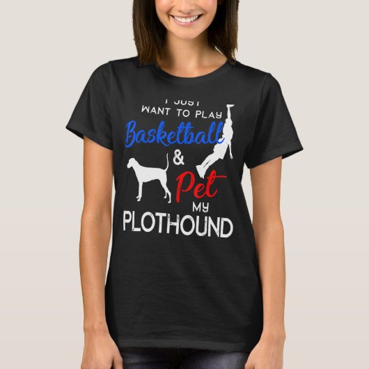 Plothound Funny Basketball Downer Xmas T-Shirt (Vorderseite)