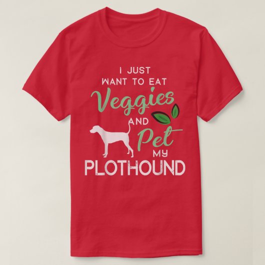 Plothound Funny Vegan Dog Lover Eigentümer Xmas Bi T-Shirt (Design vorne)