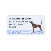 Plott auf Blue Gingham Adressaufkleber (Vorne)