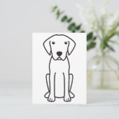 Plott Dog Cartoon Postkarte (Stehend Vorderseite)